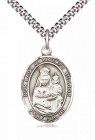 Men's Pewter Oval Our Lady of Prompt Succor Medal