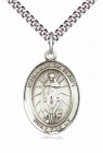 Men's Pewter Oval Our Lady of Tears Medal