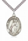 Men's Pewter Oval St. Catherine of Alexandria Medal