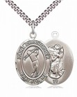 Men's Pewter Oval St. Christopher Golf Medal