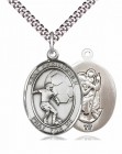 Men's Pewter Oval St. Christopher Soccer Medal