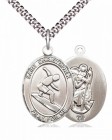 Men's Pewter Oval St. Christopher Surfing Medal