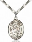 Men's Pewter Oval St. Gertrude of Nivelles Medal