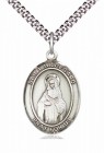 Men's Pewter Oval St. Hildegard Von Bingen Medal