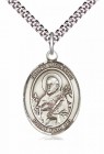 Men's Pewter Oval St. Meinrad of Einsideln Medal
