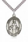 Men's Pewter Oval St. Nino De Atocha Medal