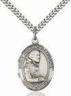 Men's Pewter Oval St. Pio of Pietrelcina Medal