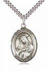 Men's Pewter Oval St. Rose of Lima Medal
