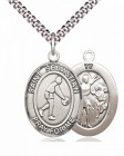Men's Pewter Oval St. Sebastian Basketball Medal