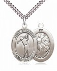 Men's Pewter Oval St. Sebastian Golf Medal