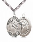 Men's Pewter Oval St. Sebastian Martial Arts Medal
