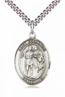 Men's Pewter Oval St. Sebastian Medal