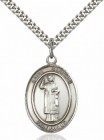 Men's Pewter Oval St. Stephen the Martyr Medal