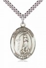 Men's Pewter Oval St. Zoe of Rome Medal
