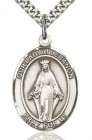 Our Lady of Lebanon Medal, Sterling Silver, Large