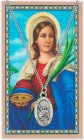 Oval St. Lucy Medal and Prayer Card Set