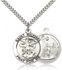 St. Michael the Archangel Medal, Sterling Silver