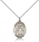 St. Christopher Wrestling Medal, Sterling Silver, Medium