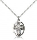 5 Way Cross Chalice Medal, Sterling Silver