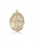 St. Isidore the Farmer Medal, 14 Karat Gold, Large