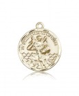 St. Christopher Medal, 14 Karat Gold