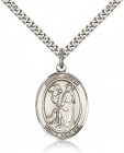 St. Roch Medal, Sterling Silver, Large