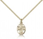 5 Way Cross Pendant, Gold Filled