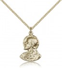 Head of Christ Medal, Gold Filled
