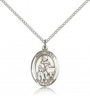St. Giles Medal, Sterling Silver, Medium