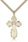 St. Olga Cross Pendant, Gold Filled