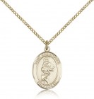 St. Christopher Softball Medal, Gold Filled, Medium