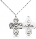 4 Way Cross Pendant, Sterling Silver