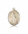 St. Justin Medal, 14 Karat Gold, Large