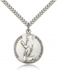 St. Bernadette Medal, Sterling Silver