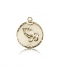 Praying Hands Medal, 14 Karat Gold