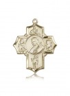 St. Philomena Vian Bos Jude Ger Medal, 14 Karat Gold
