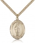 St. Gregory the Great Medal, Gold Filled, Large