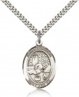 St. Rosalia Medal, Sterling Silver, Large