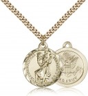 St. Christopher Army Medal, Gold Filled