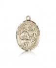 Sts. Cosmas and Damian Medal, 14 Karat Gold, Large