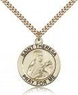 St. Theresa Medal, Gold Filled