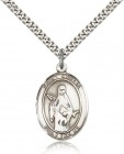 St. Amelia Medal, Sterling Silver, Large
