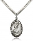 St. Christopher Medal, Sterling Silver