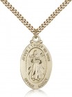 Divine Mercy Medal, Gold Filled