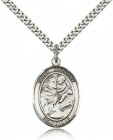 St. Anthony of Padua Medal, Sterling Silver, Large