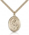St. Ambrose Medal, Gold Filled, Large