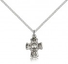 5 Way Cross Pendant, Sterling Silver