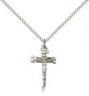 Nail Crucifix Pendant, Sterling Silver