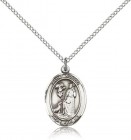 St. Rocco Medal, Sterling Silver, Small