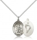 Guardian Angel Paratrooper Medal, Sterling Silver, Medium